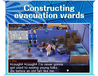 Constructing evacuation wards.